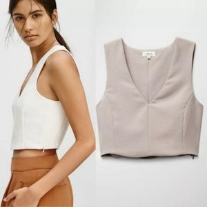 Aritzia Wilfred DAUPHINE TANK Top Crop Blouse